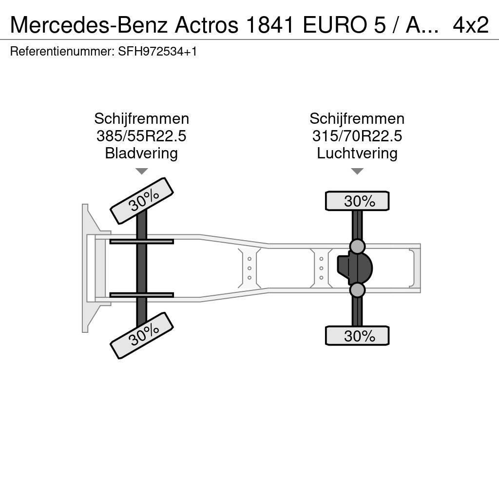 Mercedes-Benz Actros 1841 EURO 5 / AIRCO / RETARDER Trekkvogner
