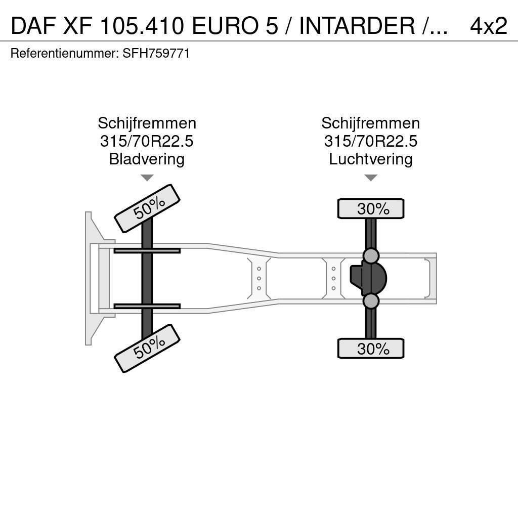 DAF XF 105.410 EURO 5 / INTARDER / COMPRESSOR / PTO / Trekkvogner