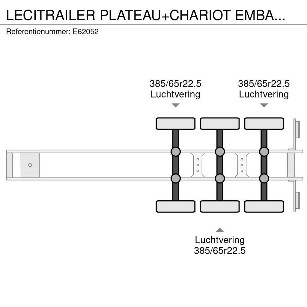 Lecitrailer PLATEAU+CHARIOT EMBARQUE Flatbed/Dropside semi-trailers