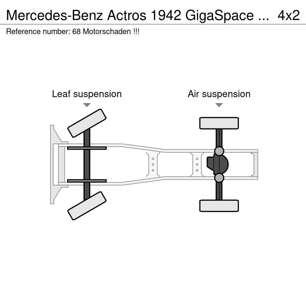 Mercedes-Benz Actros 1942 GigaSpace / Motorschaden !!! Trekkvogner