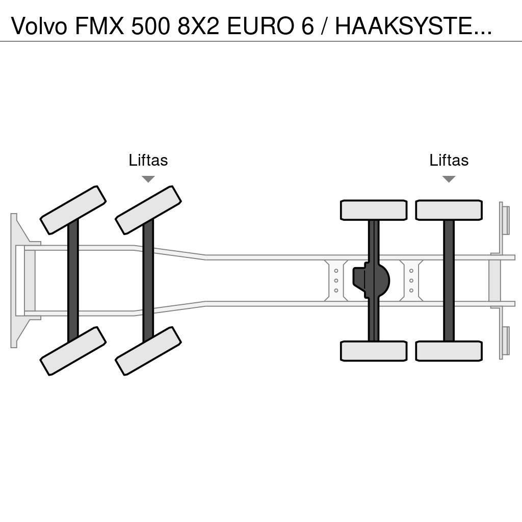 Volvo FMX 500 8X2 EURO 6 / HAAKSYSTEEM / PERFECT CONDITI Krokbil