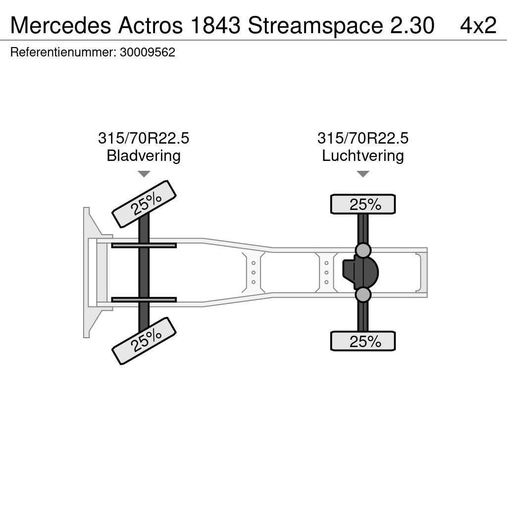Mercedes-Benz Actros 1843 Streamspace 2.30 Trekkvogner