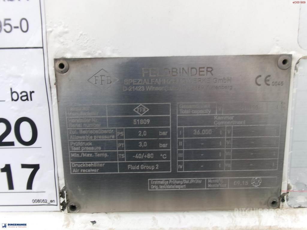 Feldbinder Powder tank alu 36 m3 / 1 comp Tanksemi