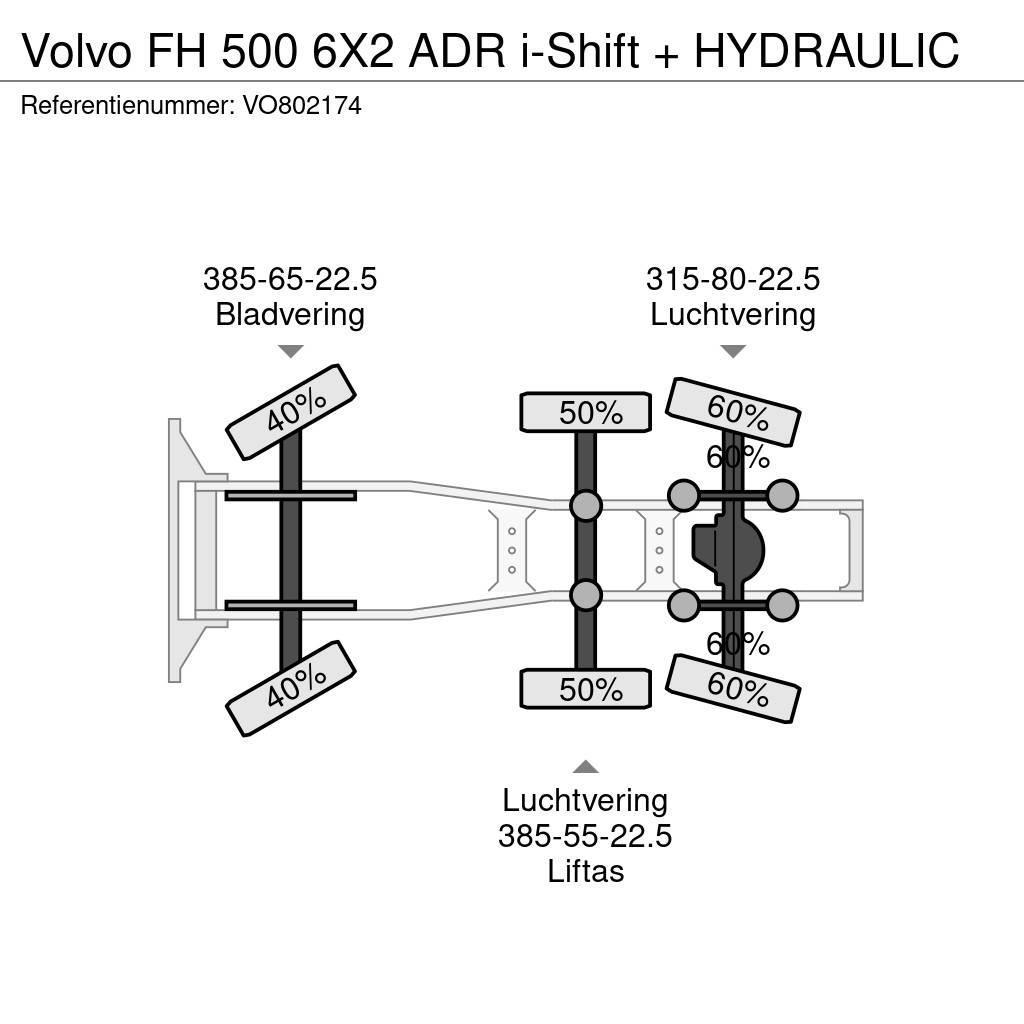Volvo FH 500 6X2 ADR i-Shift + HYDRAULIC Trekkvogner