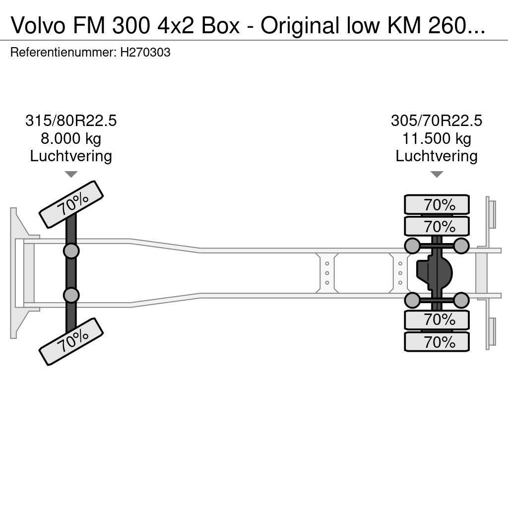 Volvo FM 300 4x2 Box - Original low KM 260Tkm - Loadlift Skapbiler