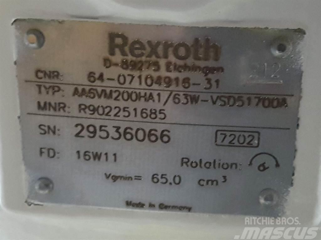 Rexroth AA6VM200HA1/63W-R902251685-Drive motor/Fahrmotor Hydraulikk