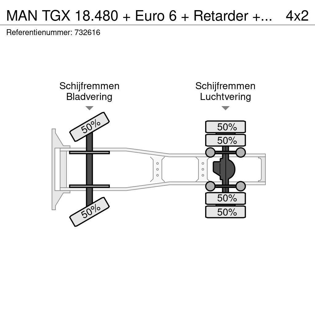 MAN TGX 18.480 + Euro 6 + Retarder + 3 pieces in stock Trekkvogner