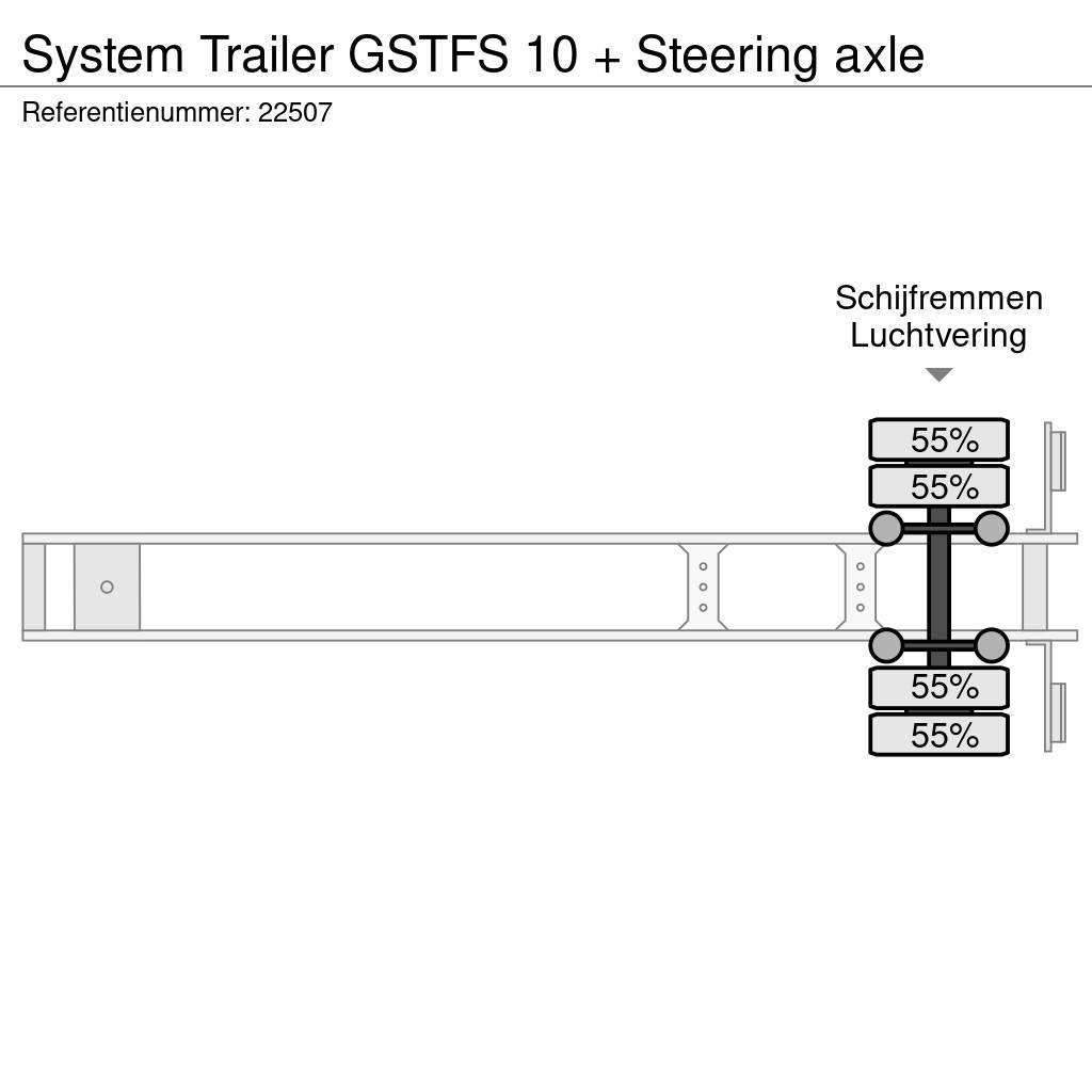  SYSTEM TRAILER GSTFS 10 + Steering axle Lettisolert skaptrailer