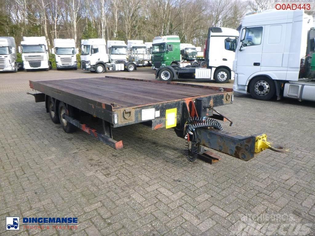  Adcliffe 2-axle drawbar platform trailer 7 t Planhengere