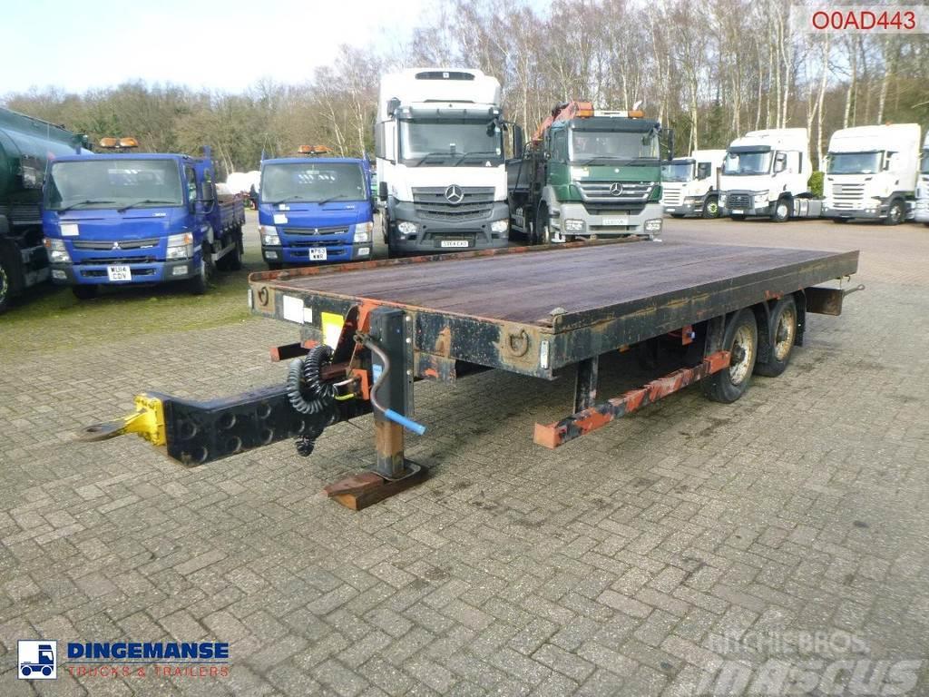  Adcliffe 2-axle drawbar platform trailer 7 t Planhengere