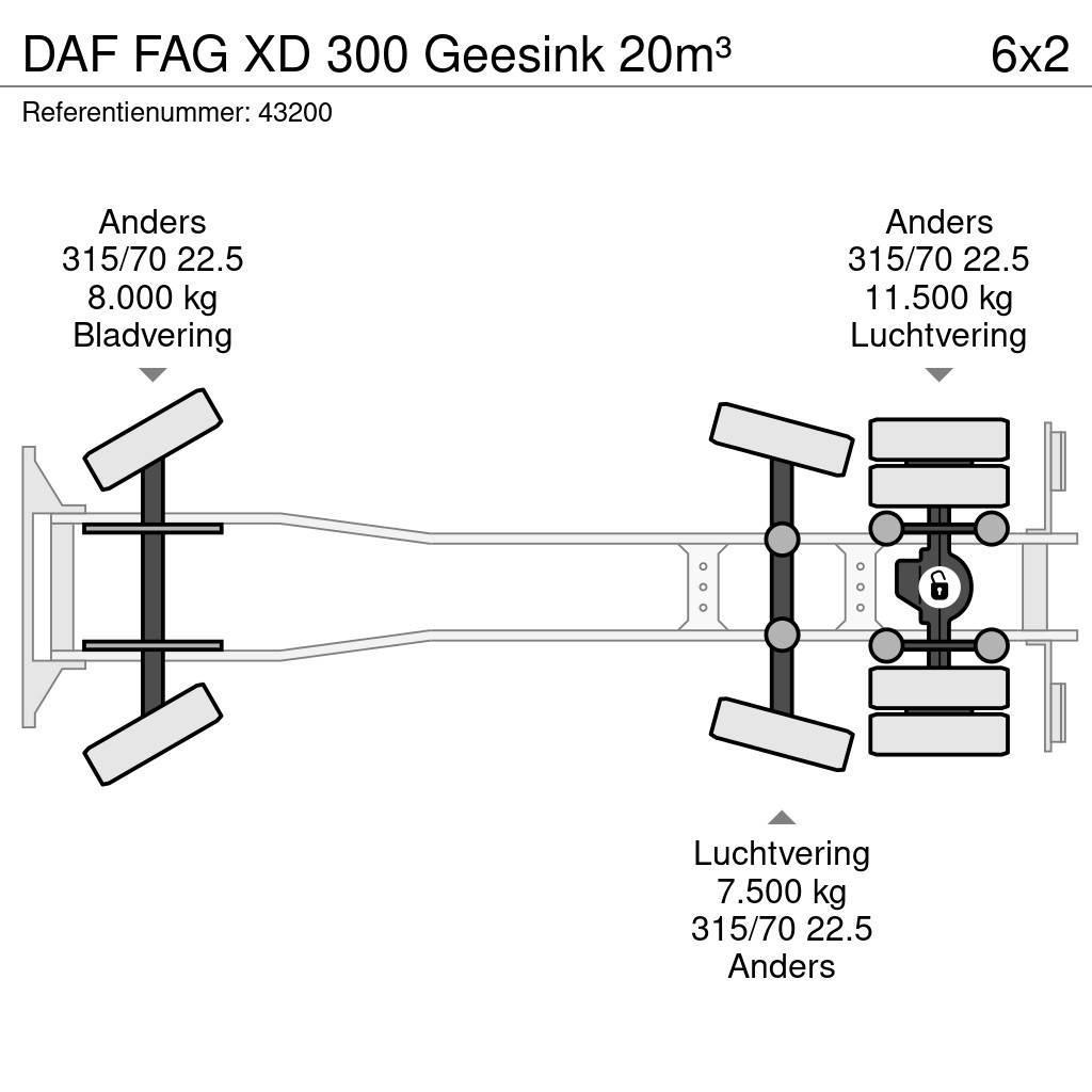 DAF FAG XD 300 Geesink 20m³ Renovasjonsbil