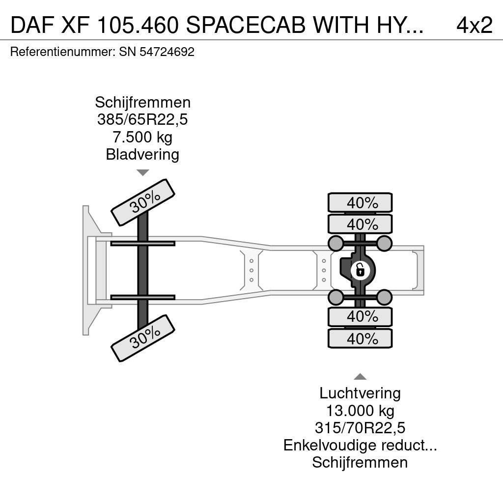 DAF XF 105.460 SPACECAB WITH HYDRAULIC KIT (ZF16 MANUA Trekkvogner