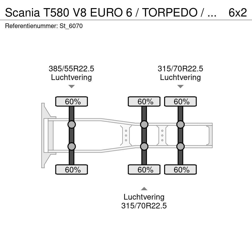 Scania T580 V8 EURO 6 / TORPEDO / HAUBER / SHOW TRUCK Trekkvogner