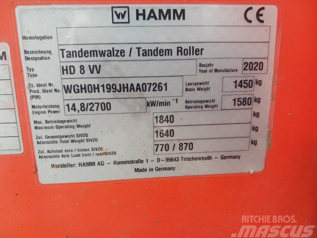 Hamm HD 8 VV Tandem Valser