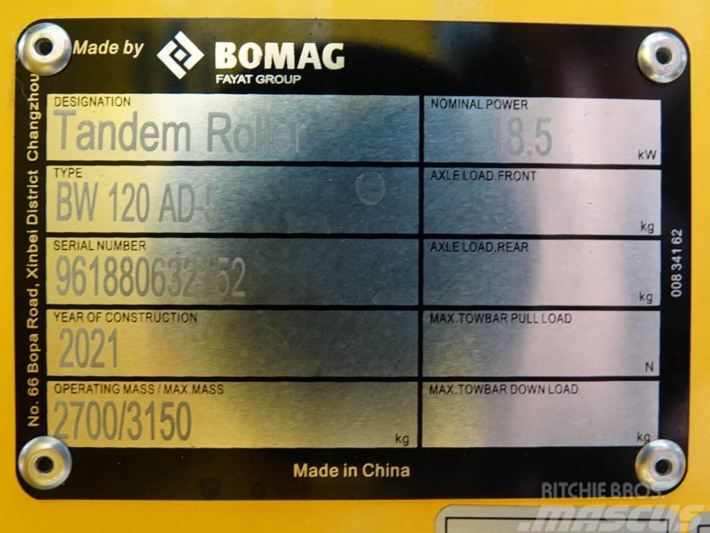 Bomag BW120AD-5 - 200 Hours! Kubota Engine Tandem Valser