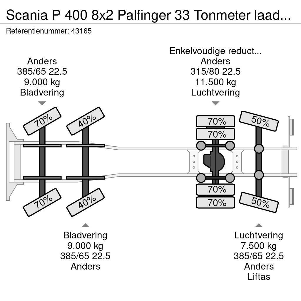 Scania P 400 8x2 Palfinger 33 Tonmeter laadkraan Krokbil