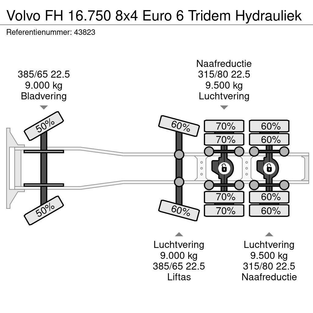 Volvo FH 16.750 8x4 Euro 6 Tridem Hydrauliek Trekkvogner