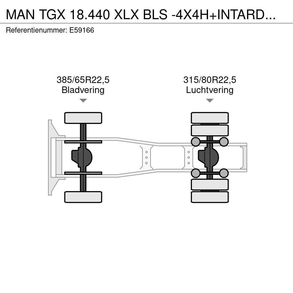 MAN TGX 18.440 XLX BLS -4X4H+INTARDER+HYDR. Trekkvogner
