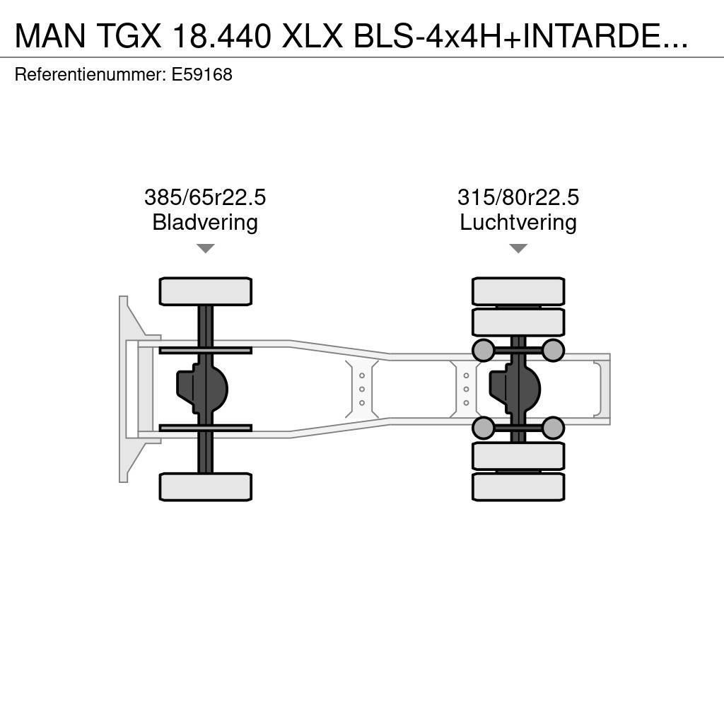 MAN TGX 18.440 XLX BLS-4x4H+INTARDER+HYDR. Trekkvogner