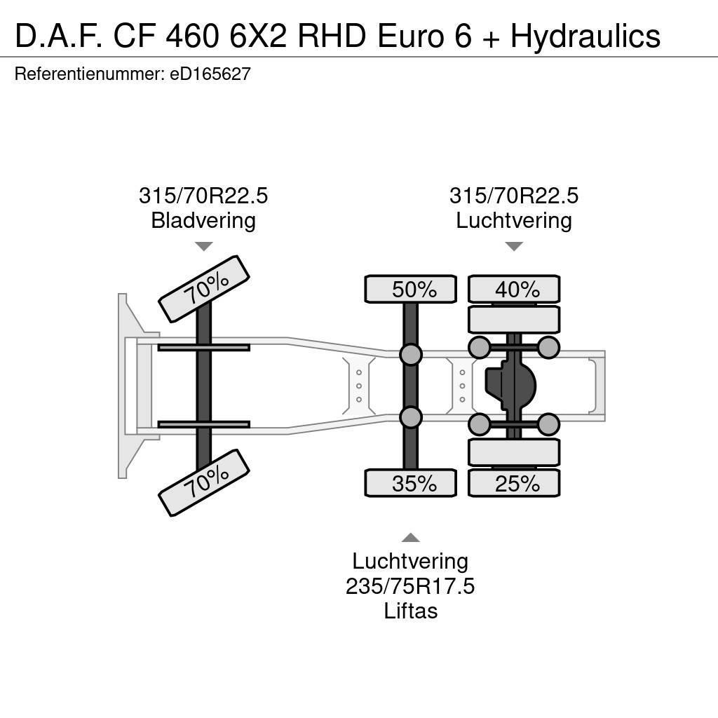 DAF CF 460 6X2 RHD Euro 6 + Hydraulics Trekkvogner