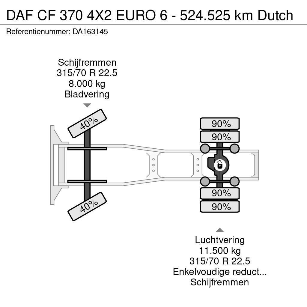 DAF CF 370 4X2 EURO 6 - 524.525 km Dutch Trekkvogner