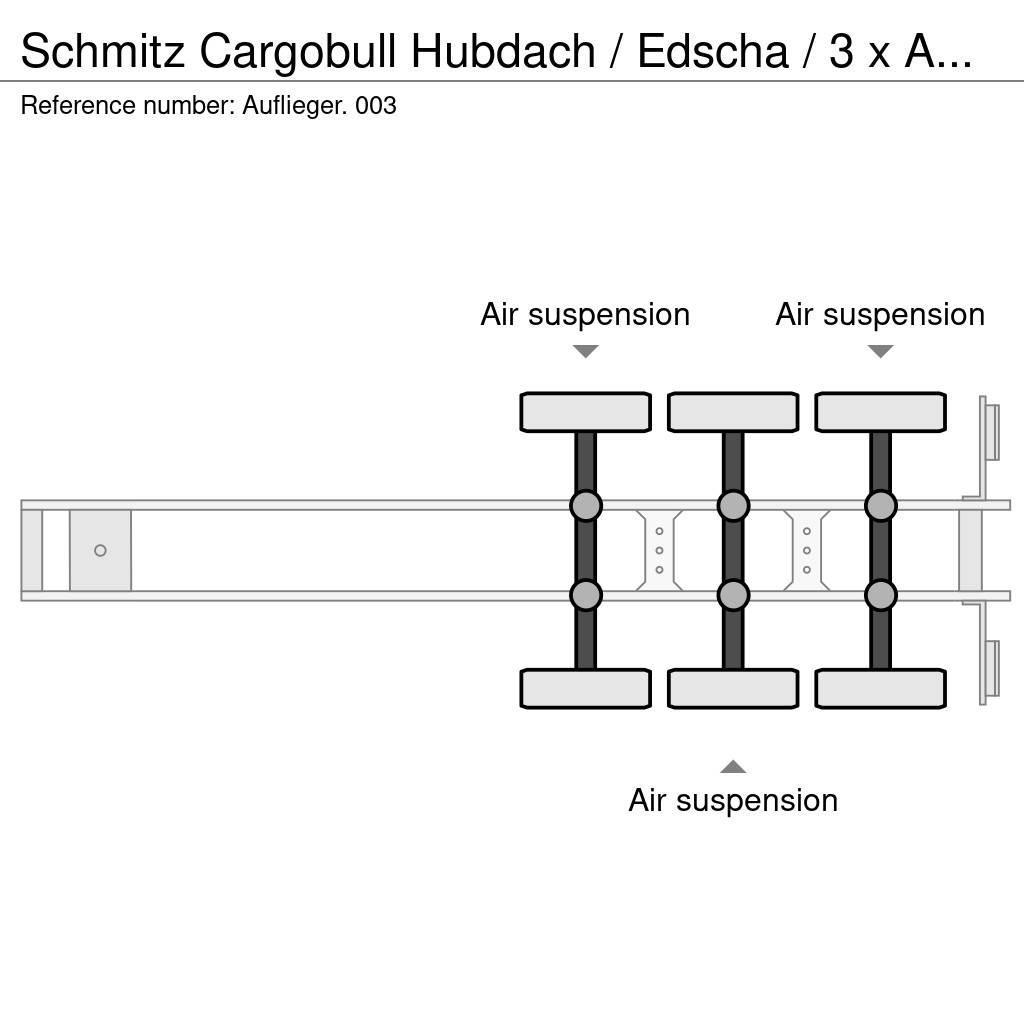 Schmitz Cargobull Hubdach / Edscha / 3 x Achsen Gardintrailer