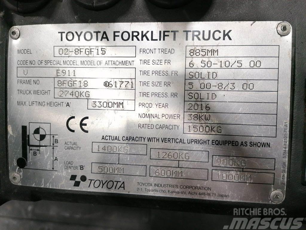 Toyota 02-8FGF15 Propan trucker
