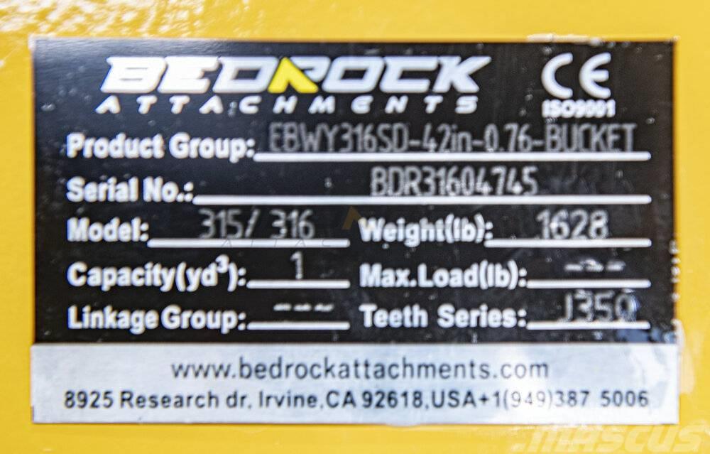 CAT 42" Severe Rock Bucket 315D/F,316E/F,318D2/E/F Andre komponenter
