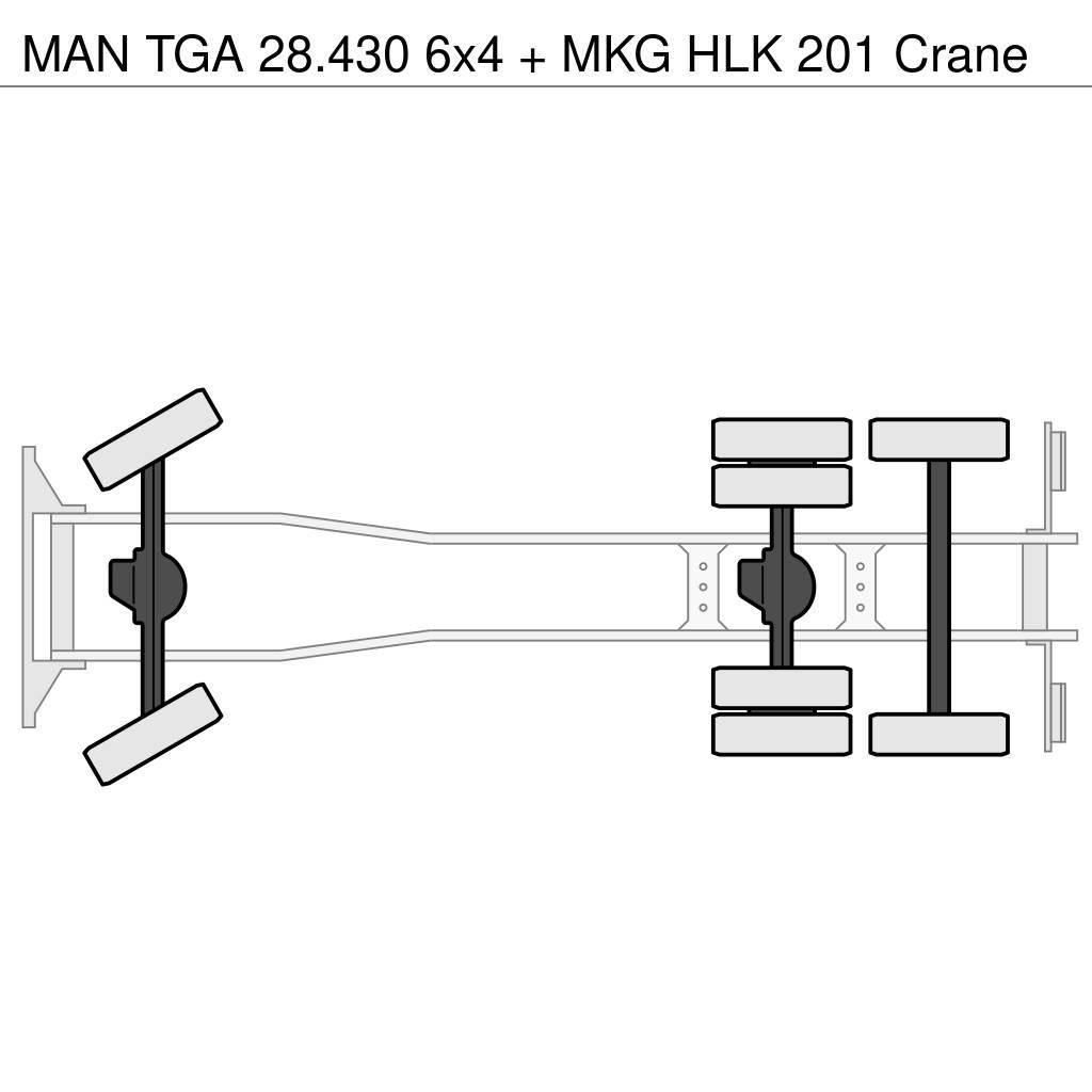 MAN TGA 28.430 6x4 + MKG HLK 201 Crane Allterreng kraner