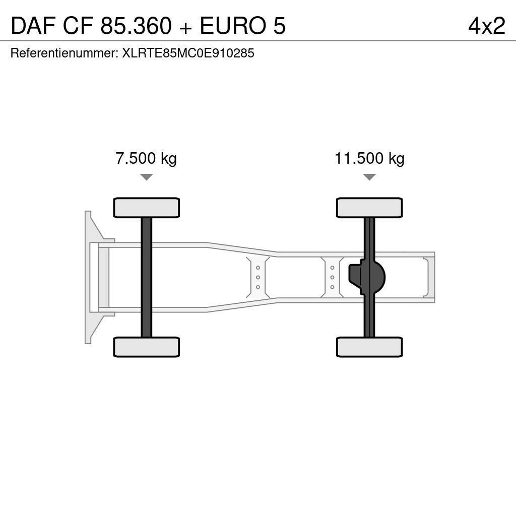 DAF CF 85.360 + EURO 5 Trekkvogner
