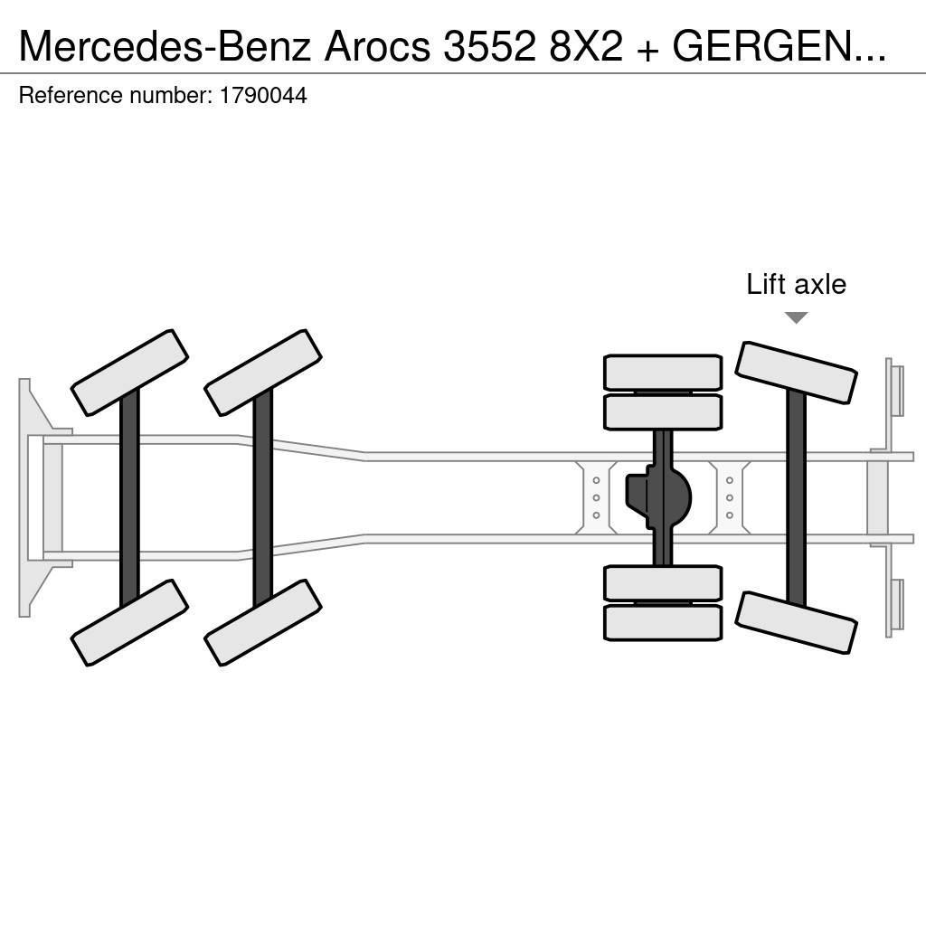 Mercedes-Benz Arocs 3552 8X2 + GERGEN GRK 24/70 HAAKARMSYSTEEM/A Krokbil
