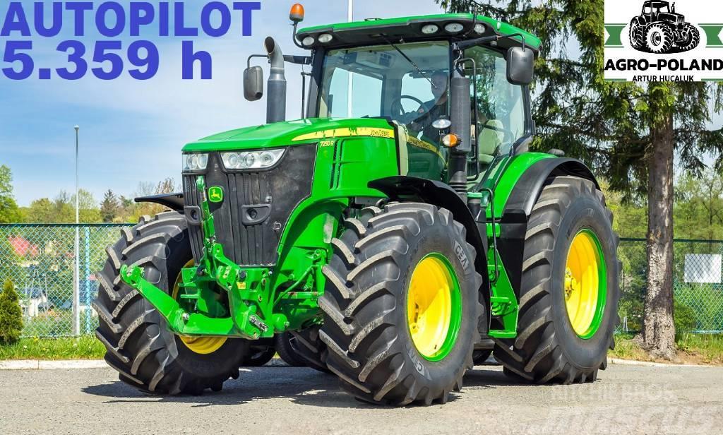 John Deere 7250 R - TLS - 5355 h - 2016 ROK - GPS- AUTOPILOT Traktorer