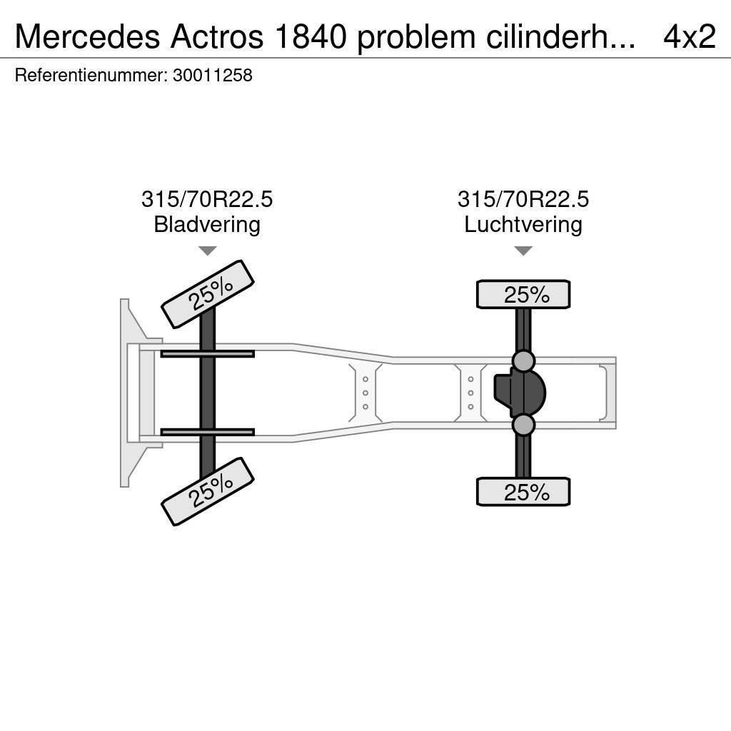Mercedes-Benz Actros 1840 problem cilinderhead Trekkvogner
