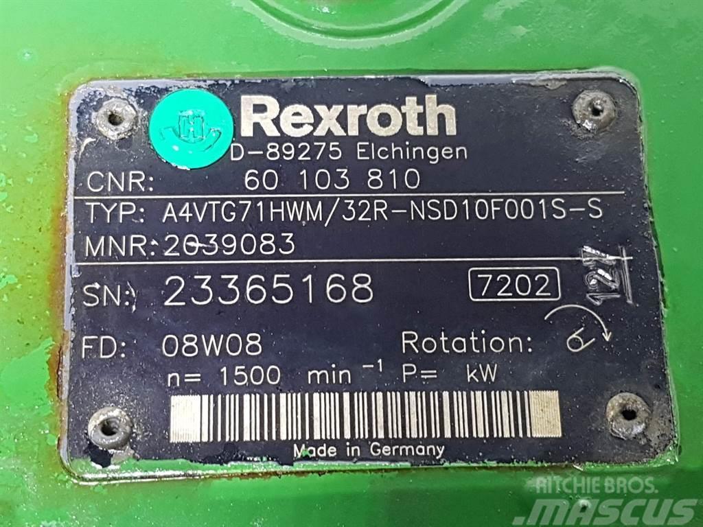 Rexroth A4VTG71HWM/32R-R902039083-Drive pump/Fahrpumpe Hydraulikk