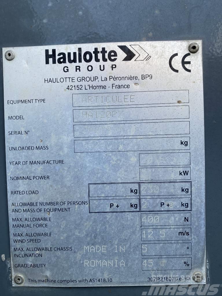 Haulotte HA 120 P Leddede bomlifter