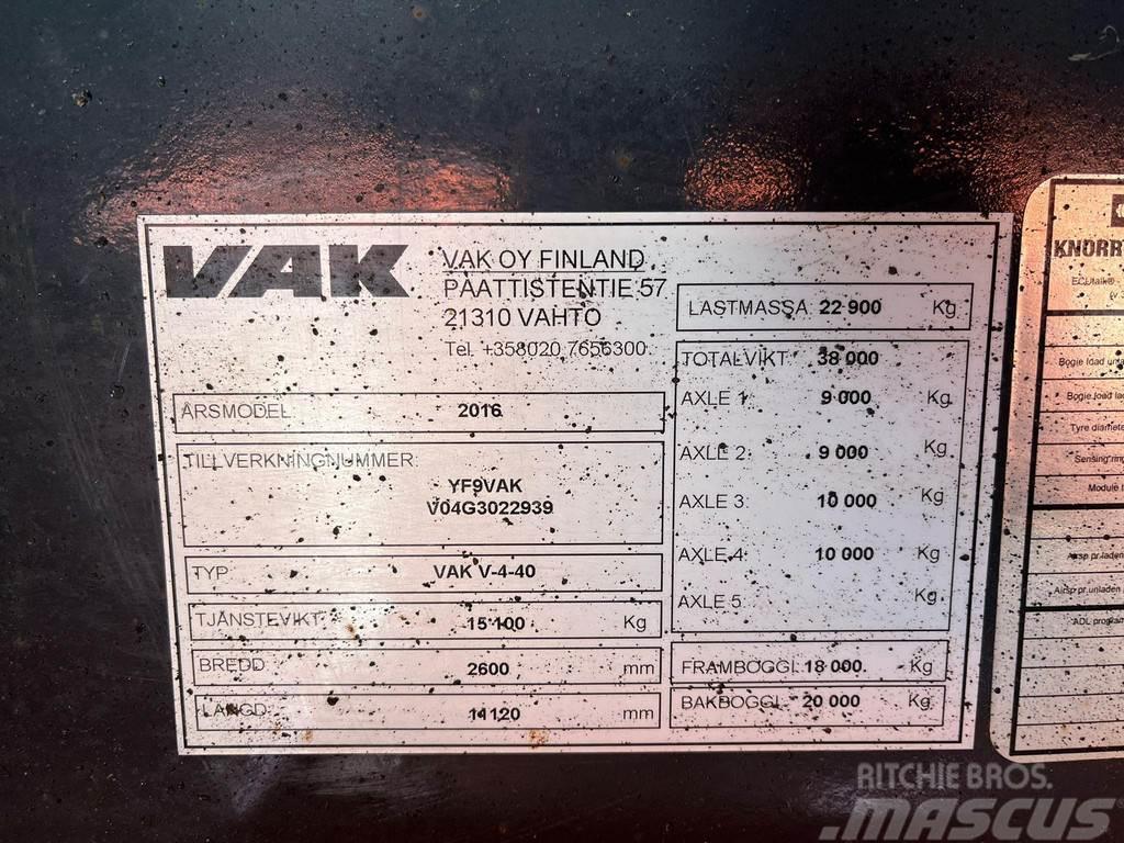 VAK V-4-40 VECTOR 1950 / BOX L=10804 mm Skaphengere Frys/kjøl/varme