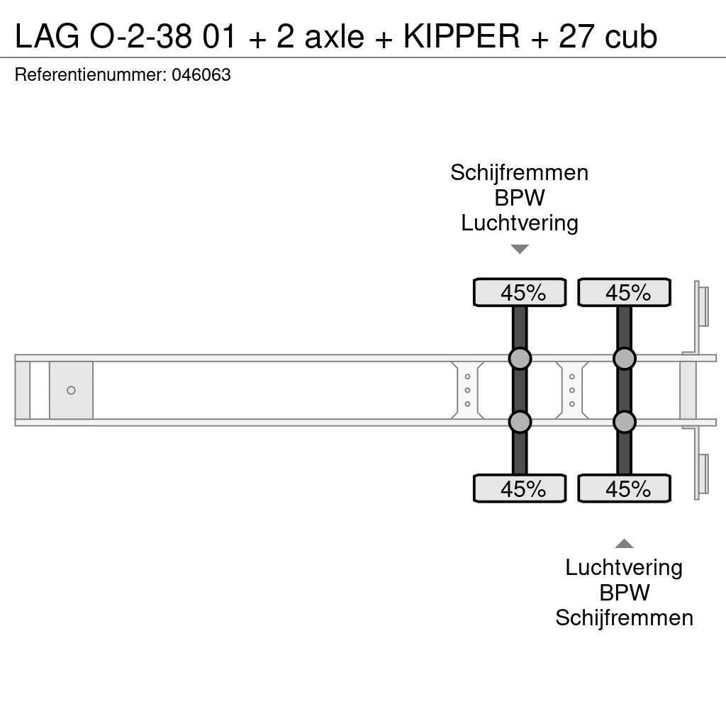 LAG O-2-38 01 + 2 axle + KIPPER + 27 cub Tippsemi