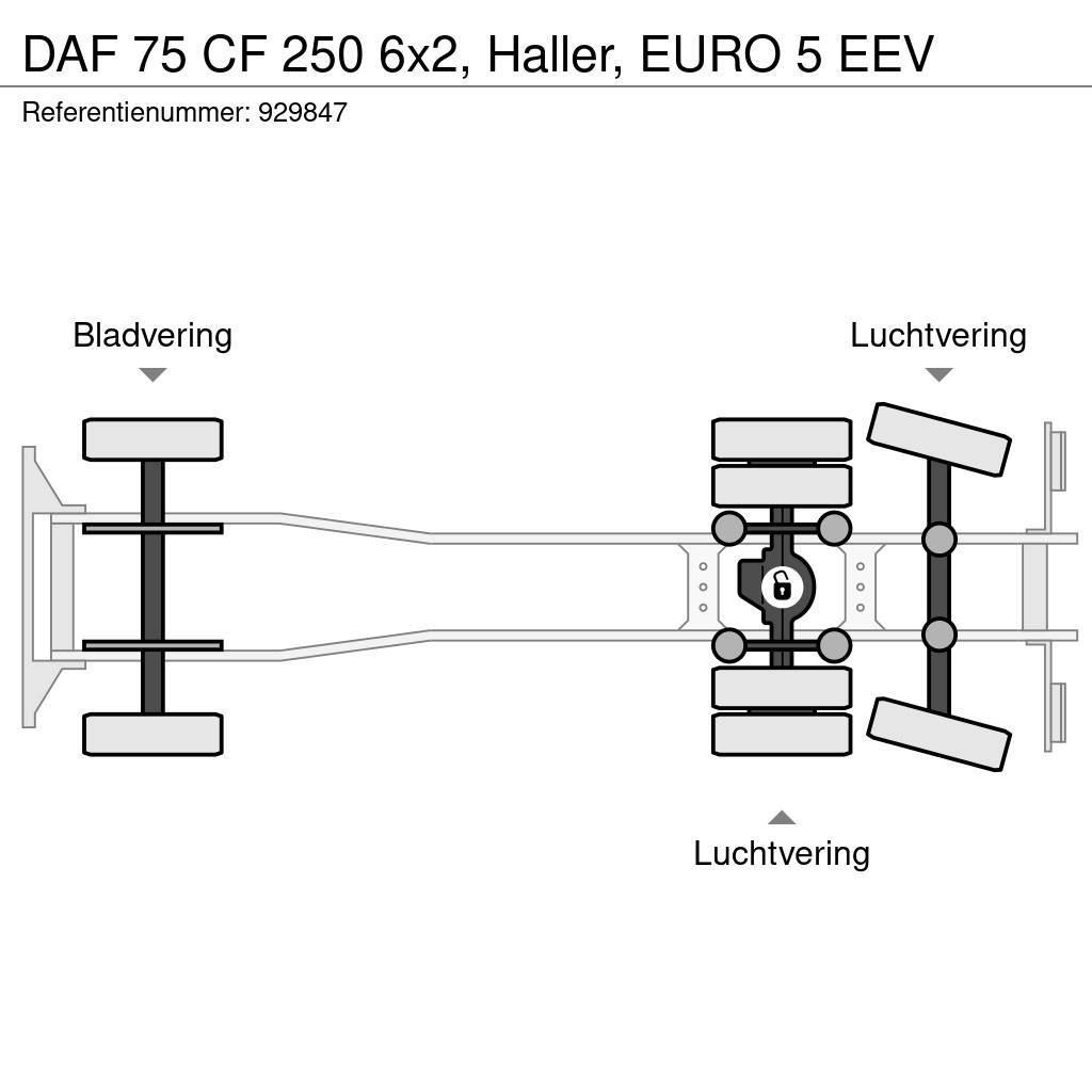DAF 75 CF 250 6x2, Haller, EURO 5 EEV Renovasjonsbil