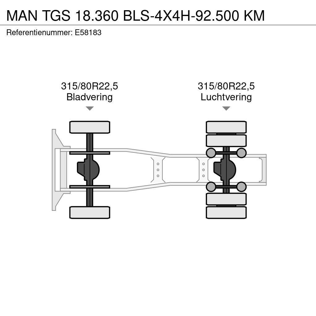 MAN TGS 18.360 BLS-4X4H-92.500 KM Trekkvogner