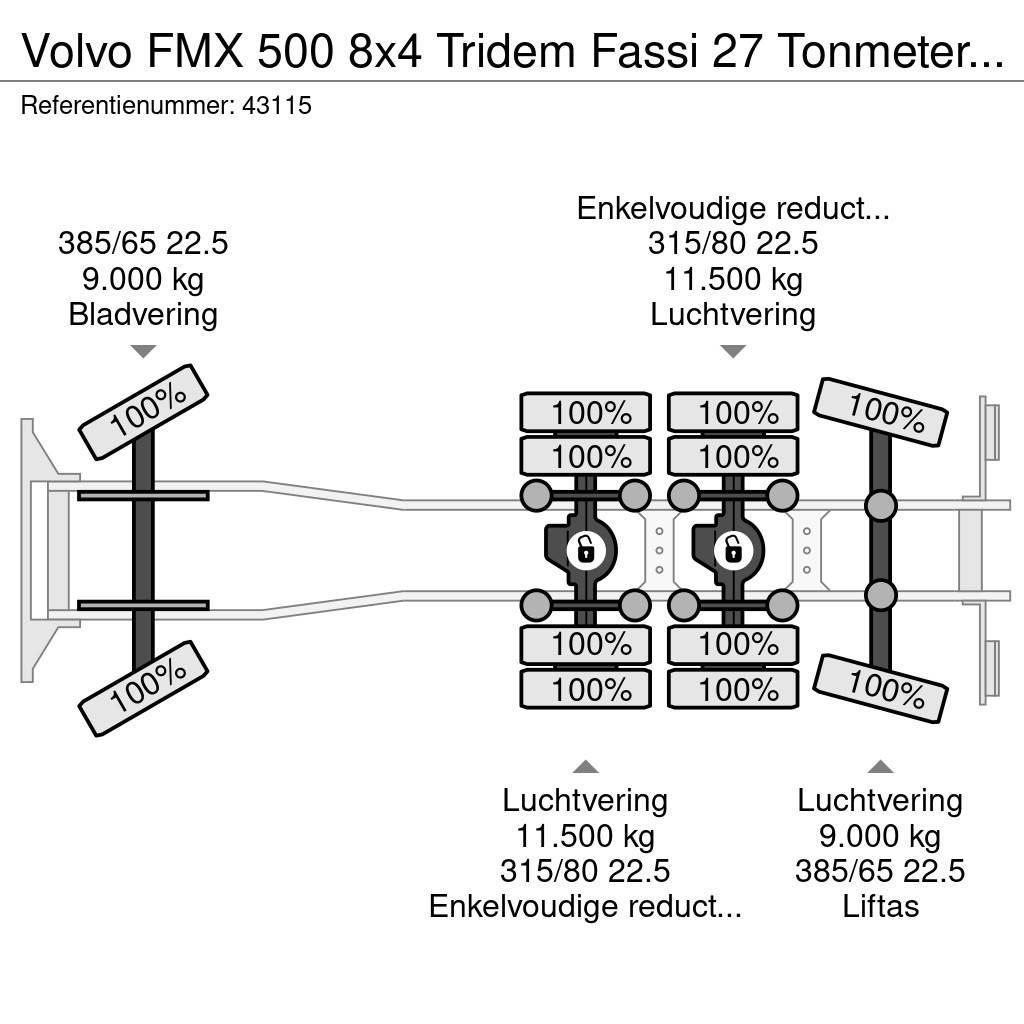 Volvo FMX 500 8x4 Tridem Fassi 27 Tonmeter laadkraan NEW Krokbil