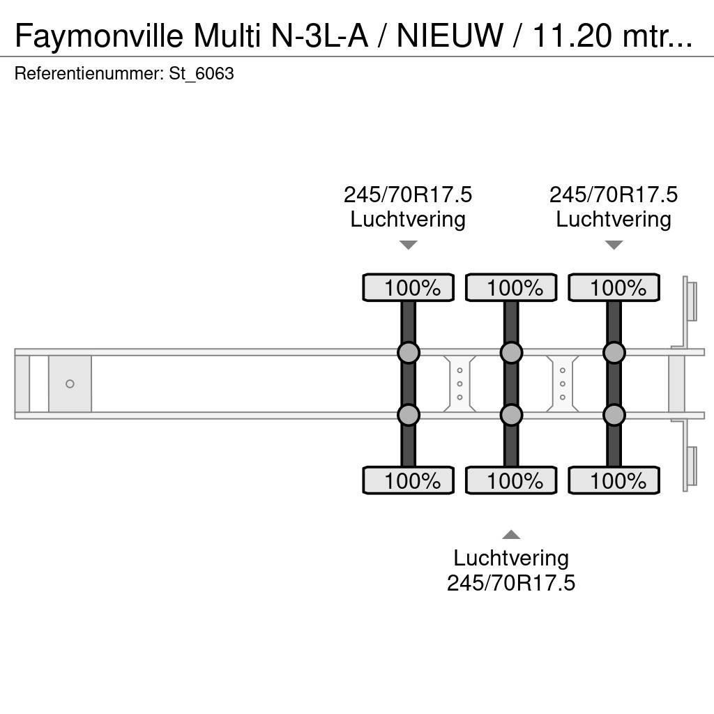 Faymonville Multi N-3L-A / NIEUW / 11.20 mtr / UITSCHUIFBAAR Brønnhenger semi