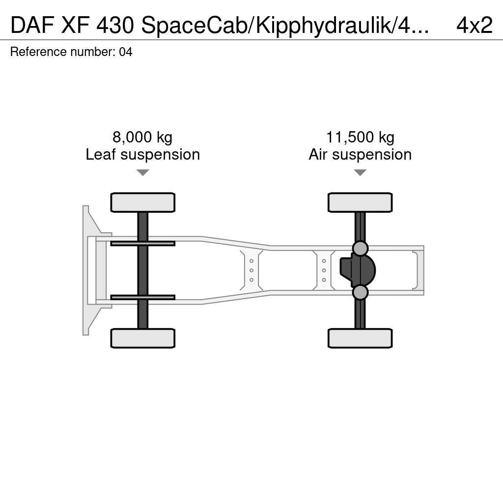 DAF XF 430 SpaceCab/Kipphydraulik/452 tkm/Euro 6 Trekkvogner