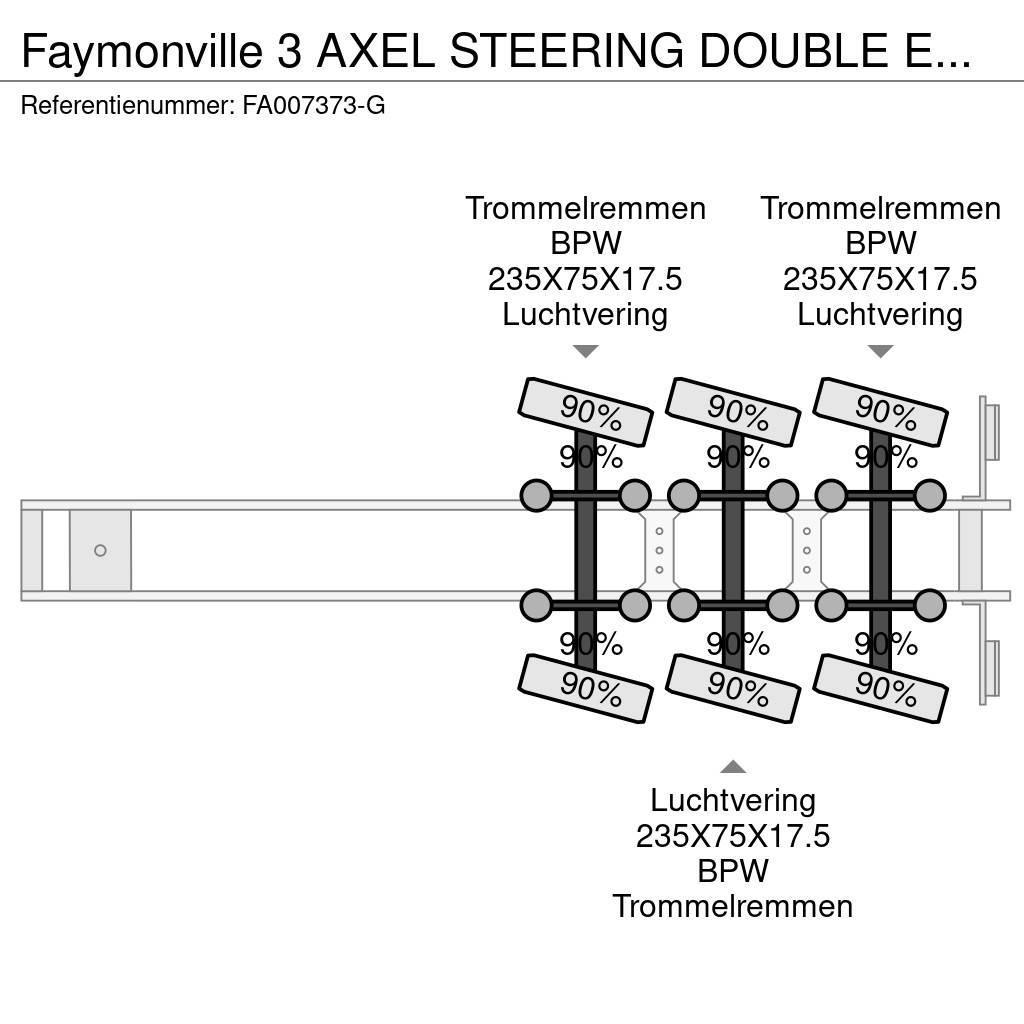 Faymonville 3 AXEL STEERING DOUBLE EXTENDABLE BED 9,4+6,9+6,6 Brønnhenger semi