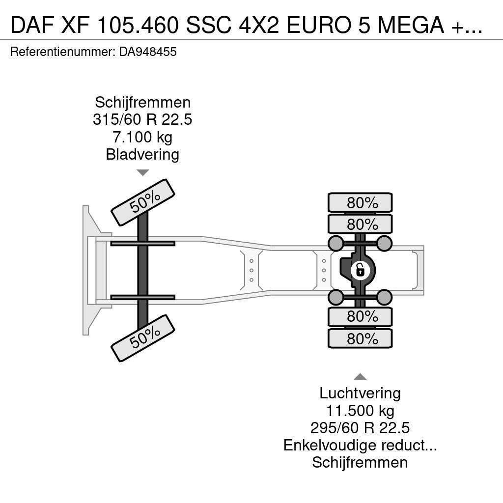 DAF XF 105.460 SSC 4X2 EURO 5 MEGA + RETARDER Trekkvogner