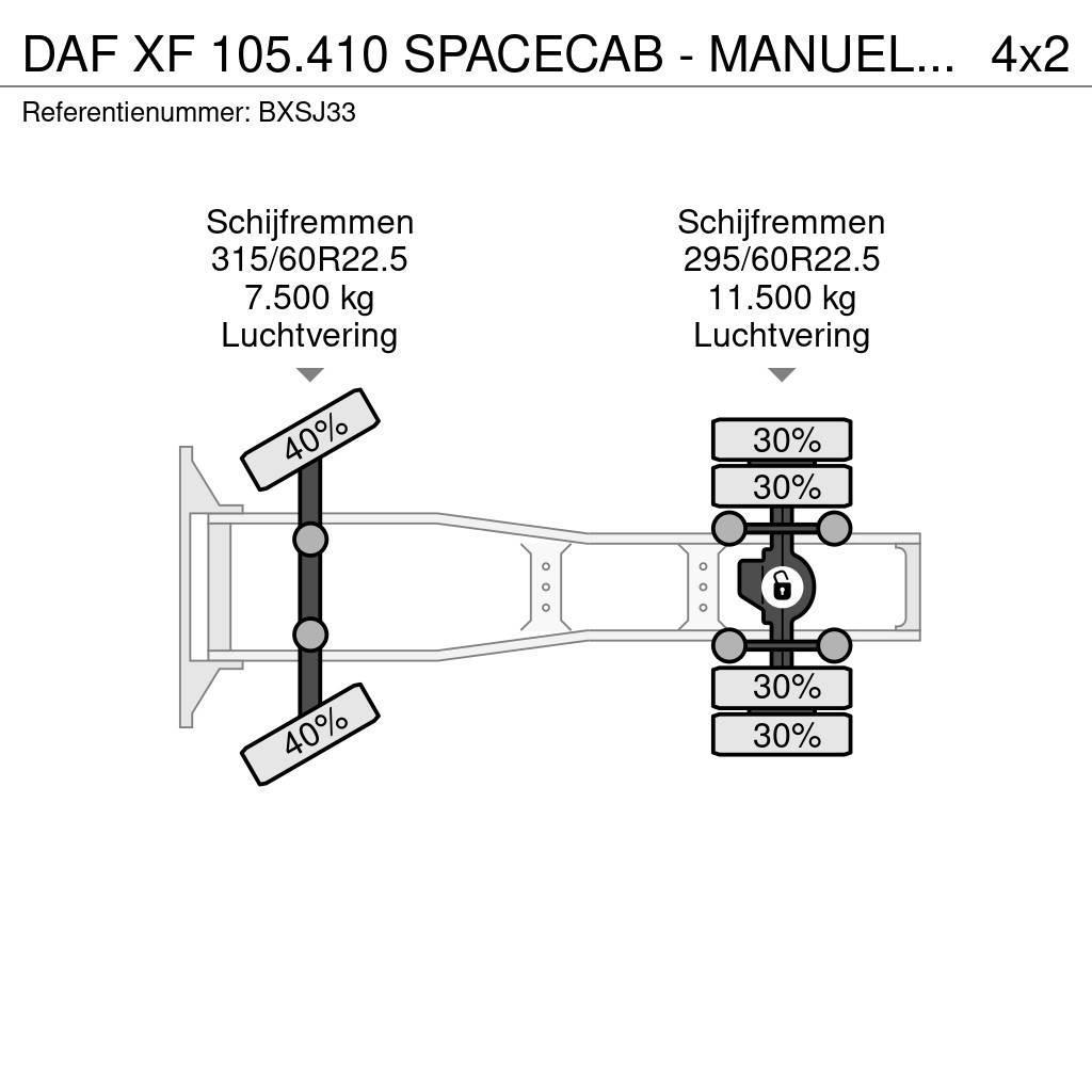 DAF XF 105.410 SPACECAB - MANUEL - 900.000KM - STAND K Trekkvogner