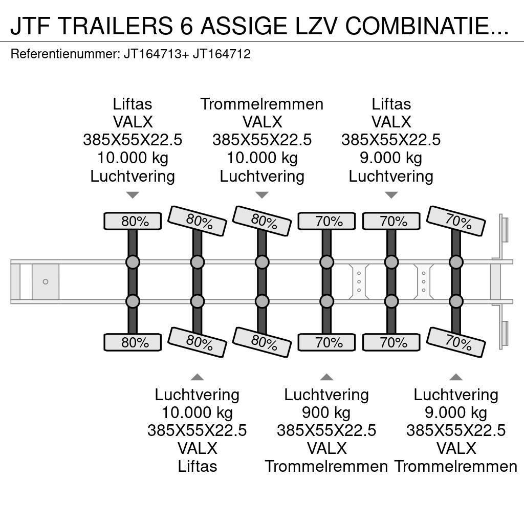  JTF TRAILERS 6 ASSIGE LZV COMBINATIE MET ON-22-XN Containerchassis Semitrailere