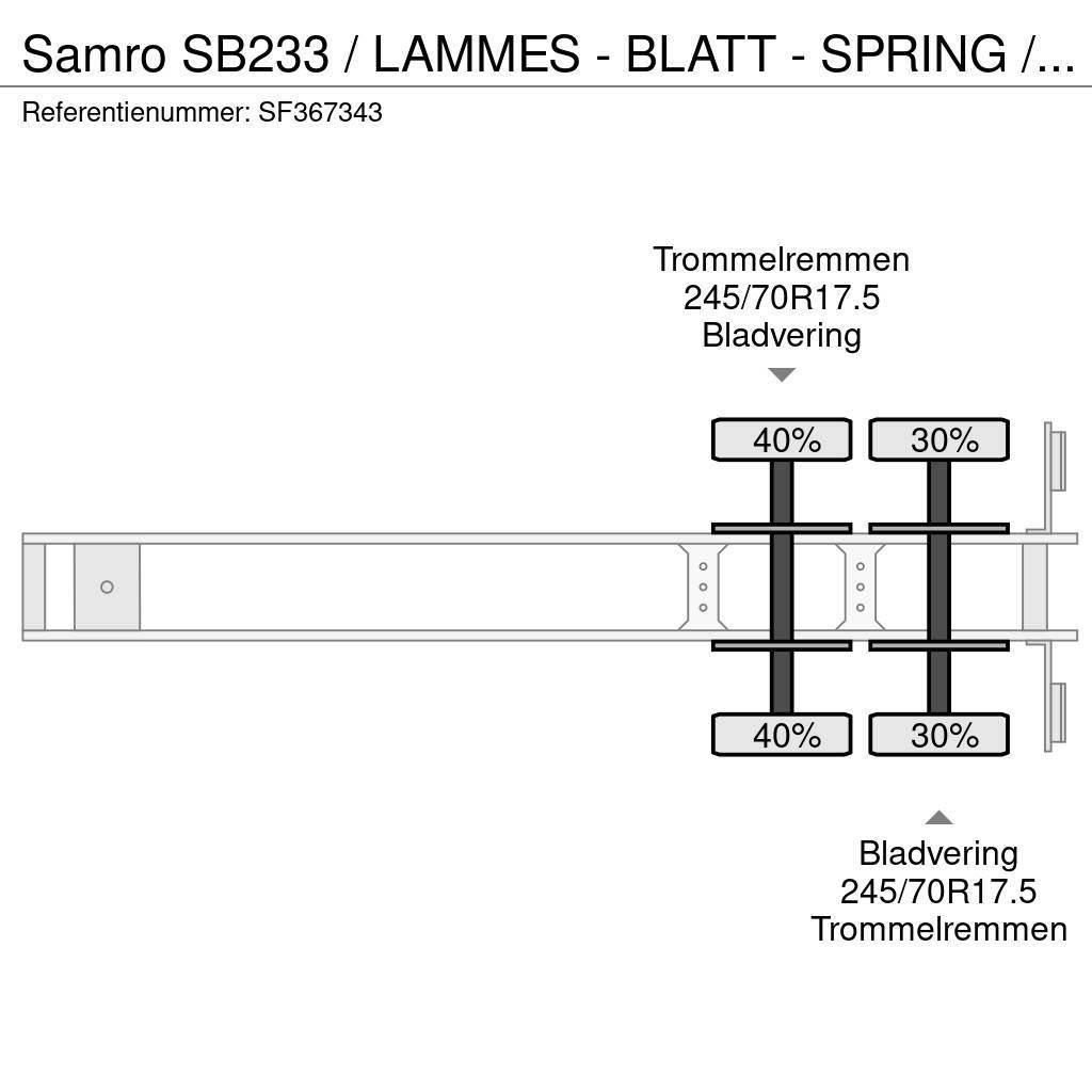Samro SB233 / LAMMES - BLATT - SPRING / 8 WIELEN Brønnhenger semi