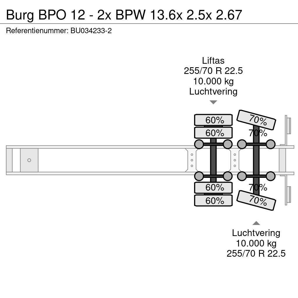 Burg BPO 12 - 2x BPW 13.6x 2.5x 2.67 Frysetrailer Semi