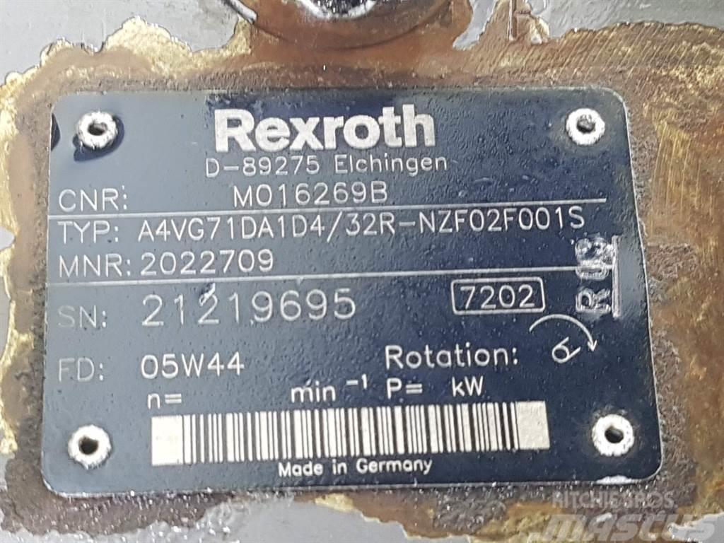 Rexroth A4VG71DA1D4/32R-R902022709-Drive pump/Fahrpumpe Hydraulikk
