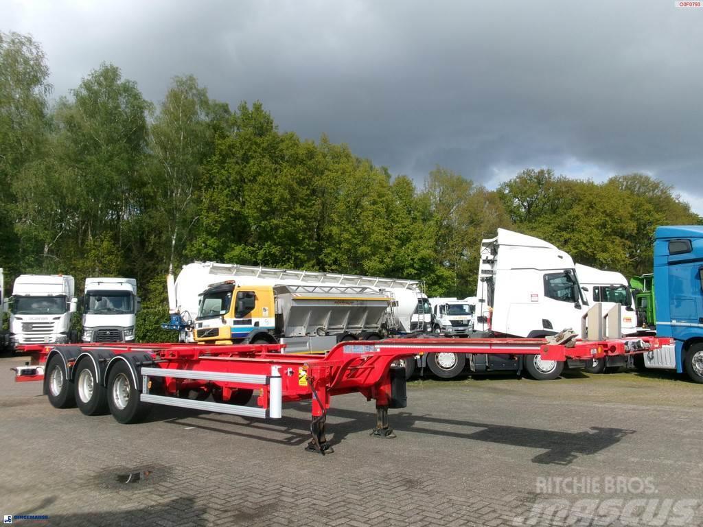 Asca 3-axle container trailer 20-40-45 ft S322DL Containerchassis Semitrailere
